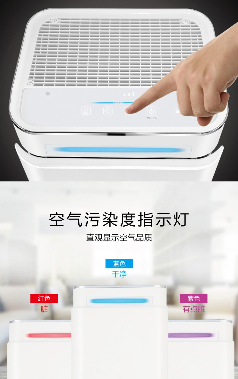 松下F-91C7PD系列空氣凈化器 全能凈化，守護(hù)呼吸健康